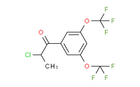 CAS No. 1806310-23-5, 1-(3,5-Bis(trifluoromethoxy)phenyl)-2-chloropropan-1-one