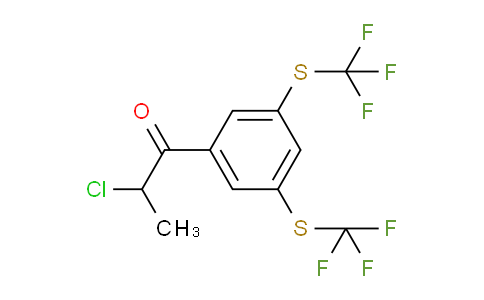 CAS No. 1804199-90-3, 1-(3,5-Bis(trifluoromethylthio)phenyl)-2-chloropropan-1-one