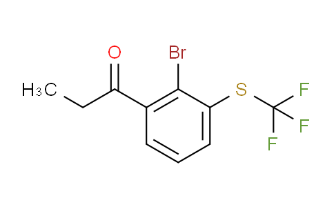 CAS No. 1806382-36-4, 1-(2-Bromo-3-(trifluoromethylthio)phenyl)propan-1-one