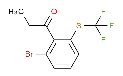 CAS No. 1806438-60-7, 1-(2-Bromo-6-(trifluoromethylthio)phenyl)propan-1-one