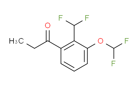 CAS No. 1806381-83-8, 1-(3-(Difluoromethoxy)-2-(difluoromethyl)phenyl)propan-1-one