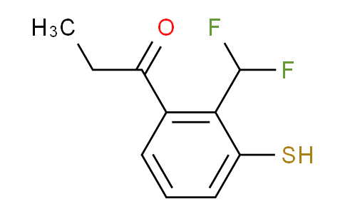 CAS No. 1804169-61-6, 1-(2-(Difluoromethyl)-3-mercaptophenyl)propan-1-one