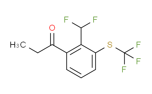 CAS No. 1804283-13-3, 1-(2-(Difluoromethyl)-3-(trifluoromethylthio)phenyl)propan-1-one