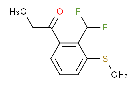 CAS No. 1804151-40-3, 1-(2-(Difluoromethyl)-3-(methylthio)phenyl)propan-1-one