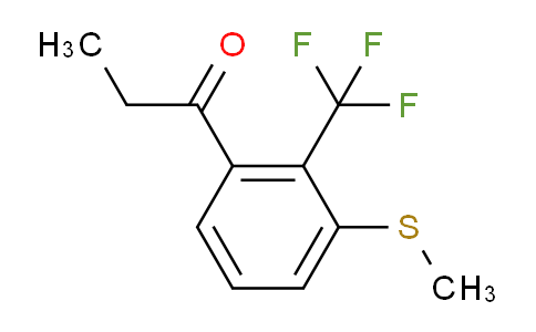 CAS No. 1804102-74-6, 1-(3-(Methylthio)-2-(trifluoromethyl)phenyl)propan-1-one