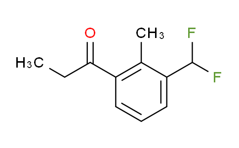CAS No. 1804033-93-9, 1-(3-(Difluoromethyl)-2-methylphenyl)propan-1-one