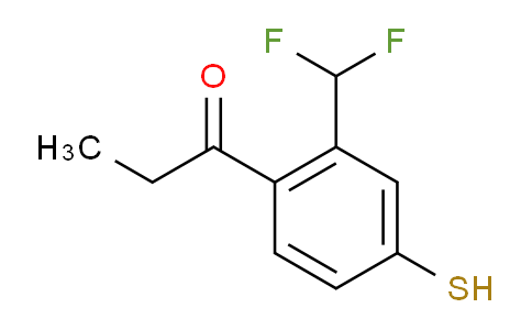 CAS No. 1805841-06-8, 1-(2-(Difluoromethyl)-4-mercaptophenyl)propan-1-one