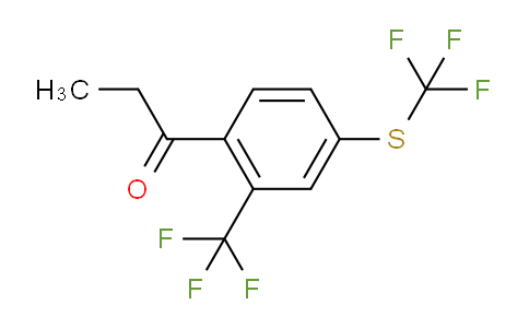 CAS No. 1806653-51-9, 1-(2-(Trifluoromethyl)-4-(trifluoromethylthio)phenyl)propan-1-one