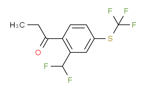 CAS No. 1806387-66-5, 1-(2-(Difluoromethyl)-4-(trifluoromethylthio)phenyl)propan-1-one