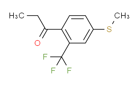 CAS No. 1805913-93-2, 1-(4-(Methylthio)-2-(trifluoromethyl)phenyl)propan-1-one