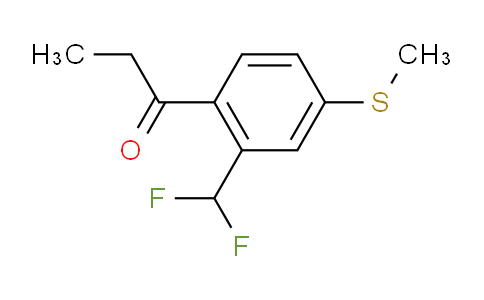 CAS No. 1804230-81-6, 1-(2-(Difluoromethyl)-4-(methylthio)phenyl)propan-1-one