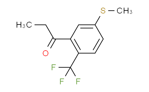 CAS No. 1806648-94-1, 1-(5-(Methylthio)-2-(trifluoromethyl)phenyl)propan-1-one
