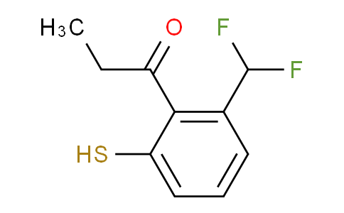 CAS No. 1804041-60-8, 1-(2-(Difluoromethyl)-6-mercaptophenyl)propan-1-one