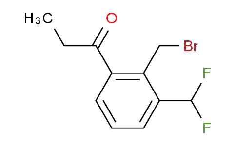 CAS No. 1803878-94-5, 1-(2-(Bromomethyl)-3-(difluoromethyl)phenyl)propan-1-one