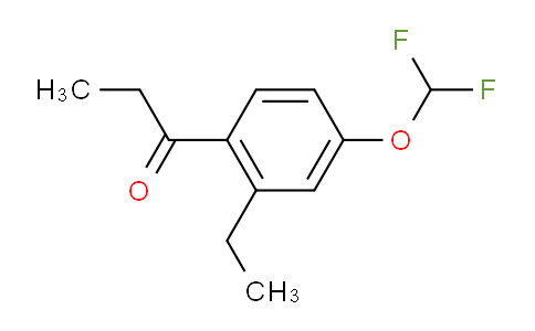 CAS No. 1804134-89-1, 1-(4-(Difluoromethoxy)-2-ethylphenyl)propan-1-one