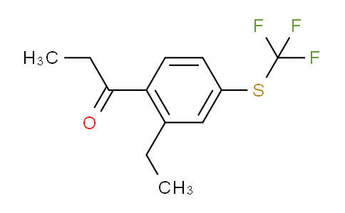CAS No. 1806445-64-6, 1-(2-Ethyl-4-(trifluoromethylthio)phenyl)propan-1-one