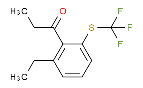 CAS No. 1806601-74-0, 1-(2-Ethyl-6-(trifluoromethylthio)phenyl)propan-1-one