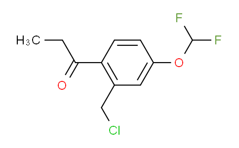 CAS No. 1803715-48-1, 1-(2-(Chloromethyl)-4-(difluoromethoxy)phenyl)propan-1-one