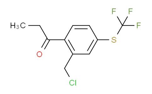 CAS No. 1805743-40-1, 1-(2-(Chloromethyl)-4-(trifluoromethylthio)phenyl)propan-1-one