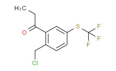 CAS No. 1803718-91-3, 1-(2-(Chloromethyl)-5-(trifluoromethylthio)phenyl)propan-1-one