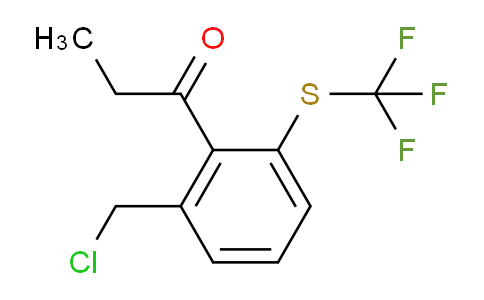 CAS No. 1806360-10-0, 1-(2-(Chloromethyl)-6-(trifluoromethylthio)phenyl)propan-1-one