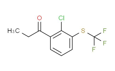 CAS No. 1805776-53-7, 1-(2-Chloro-3-(trifluoromethylthio)phenyl)propan-1-one