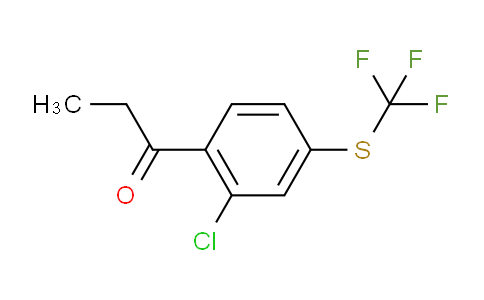 CAS No. 1805838-54-3, 1-(2-Chloro-4-(trifluoromethylthio)phenyl)propan-1-one
