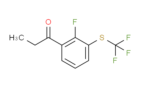 CAS No. 1806629-81-1, 1-(2-Fluoro-3-(trifluoromethylthio)phenyl)propan-1-one