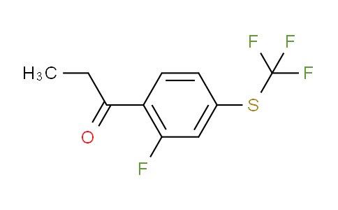 CAS No. 1805853-01-3, 1-(2-Fluoro-4-(trifluoromethylthio)phenyl)propan-1-one