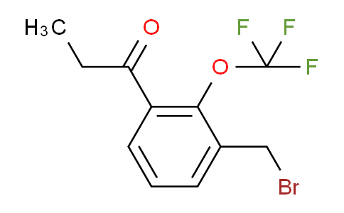 CAS No. 1804181-01-8, 1-(3-(Bromomethyl)-2-(trifluoromethoxy)phenyl)propan-1-one