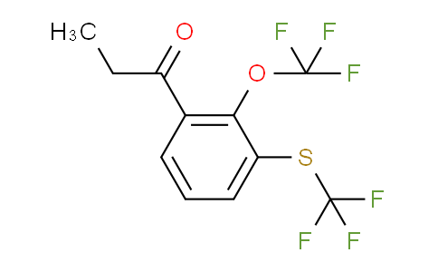 CAS No. 1804250-11-0, 1-(2-(Trifluoromethoxy)-3-(trifluoromethylthio)phenyl)propan-1-one
