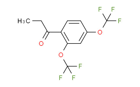 CAS No. 1806565-98-9, 1-(2,4-Bis(trifluoromethoxy)phenyl)propan-1-one