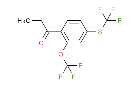 CAS No. 1804140-71-3, 1-(2-(Trifluoromethoxy)-4-(trifluoromethylthio)phenyl)propan-1-one