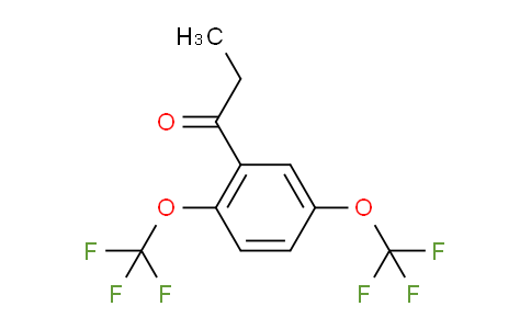 CAS No. 1806310-13-3, 1-(2,5-Bis(trifluoromethoxy)phenyl)propan-1-one