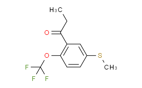 CAS No. 1806461-23-3, 1-(5-(Methylthio)-2-(trifluoromethoxy)phenyl)propan-1-one