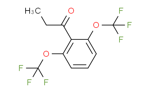 CAS No. 1803860-00-5, 1-(2,6-Bis(trifluoromethoxy)phenyl)propan-1-one