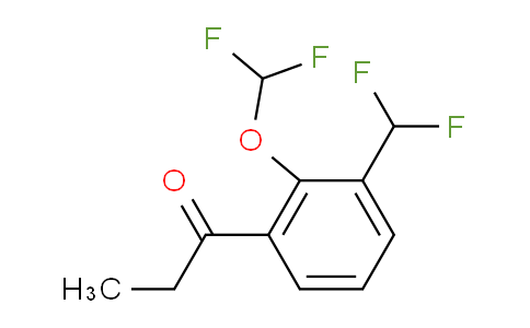 CAS No. 1804177-20-5, 1-(2-(Difluoromethoxy)-3-(difluoromethyl)phenyl)propan-1-one