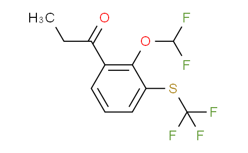 CAS No. 1803889-89-5, 1-(2-(Difluoromethoxy)-3-(trifluoromethylthio)phenyl)propan-1-one