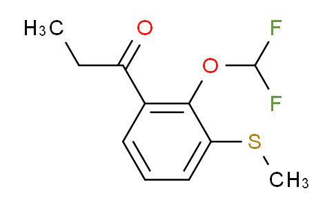 CAS No. 1803894-46-3, 1-(2-(Difluoromethoxy)-3-(methylthio)phenyl)propan-1-one