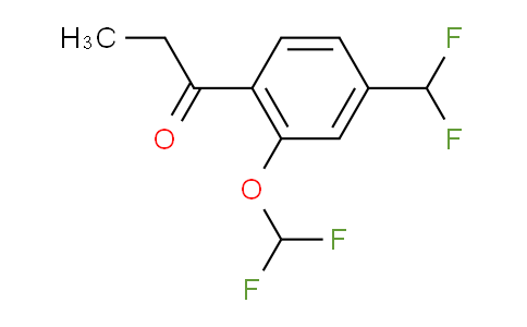 CAS No. 1804133-33-2, 1-(2-(Difluoromethoxy)-4-(difluoromethyl)phenyl)propan-1-one