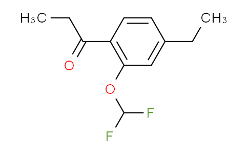 CAS No. 1804274-56-3, 1-(2-(Difluoromethoxy)-4-ethylphenyl)propan-1-one
