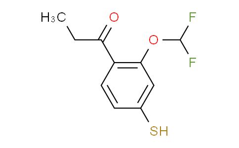 CAS No. 1805864-33-8, 1-(2-(Difluoromethoxy)-4-mercaptophenyl)propan-1-one