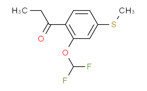 CAS No. 1804270-86-7, 1-(2-(Difluoromethoxy)-4-(methylthio)phenyl)propan-1-one