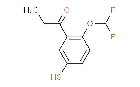 CAS No. 1806386-23-1, 1-(2-(Difluoromethoxy)-5-mercaptophenyl)propan-1-one