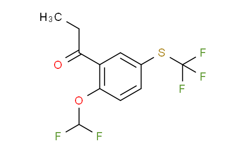 CAS No. 1804188-64-4, 1-(2-(Difluoromethoxy)-5-(trifluoromethylthio)phenyl)propan-1-one