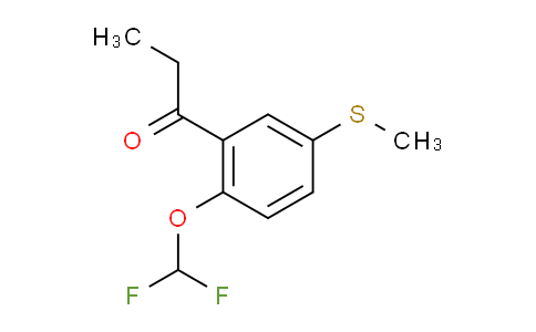 CAS No. 1805690-30-5, 1-(2-(Difluoromethoxy)-5-(methylthio)phenyl)propan-1-one