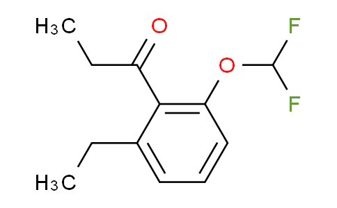 CAS No. 1804080-87-2, 1-(2-(Difluoromethoxy)-6-ethylphenyl)propan-1-one