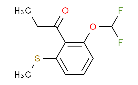 CAS No. 1804278-44-1, 1-(2-(Difluoromethoxy)-6-(methylthio)phenyl)propan-1-one