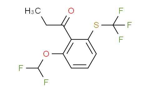 CAS No. 1806649-85-3, 1-(2-(Difluoromethoxy)-6-(trifluoromethylthio)phenyl)propan-1-one