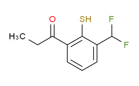 CAS No. 1806382-73-9, 1-(3-(Difluoromethyl)-2-mercaptophenyl)propan-1-one